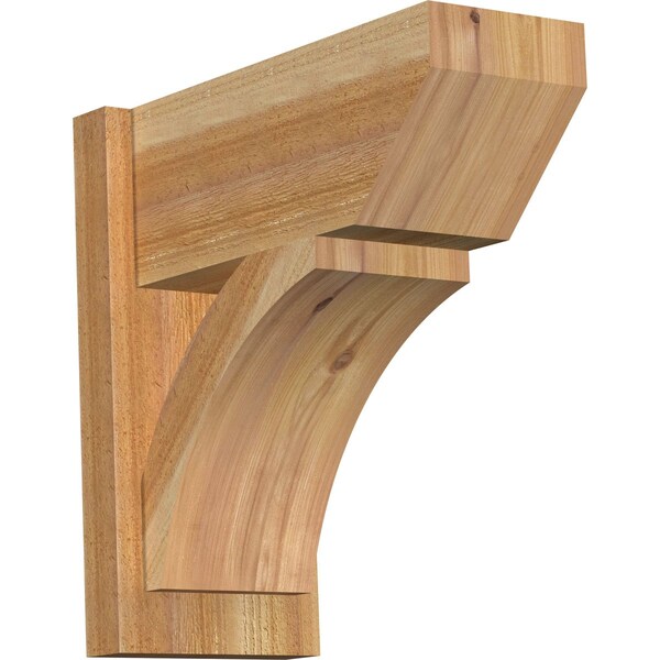 Ekena Millwork Thorton Slat Rough Sawn Outlooker, Western Red Cedar, 8"W x 18"D x 18"H OUT08X18X18THR06RWR - main